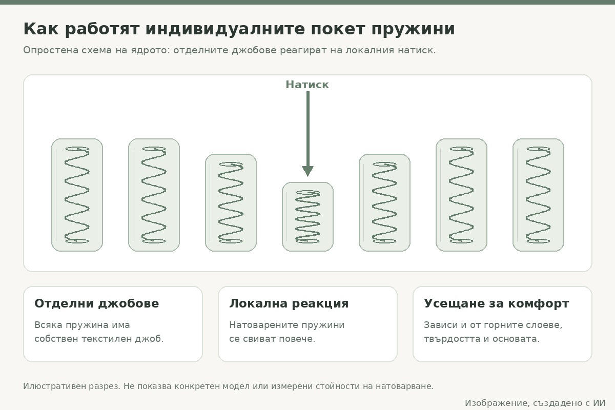 как работят матраците с покет пружините